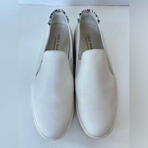 Cole Haan GrandPro Sneakers Spectator 2.0 Leather Slip On Cream shoes Size 9